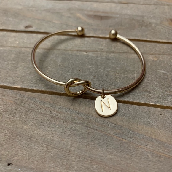 handmade Jewelry - Handmade Gold N Knot Bangle Bracelet